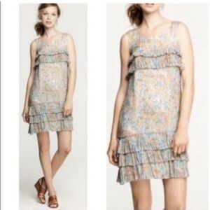 J CREW silk floral sleeveless midi dress